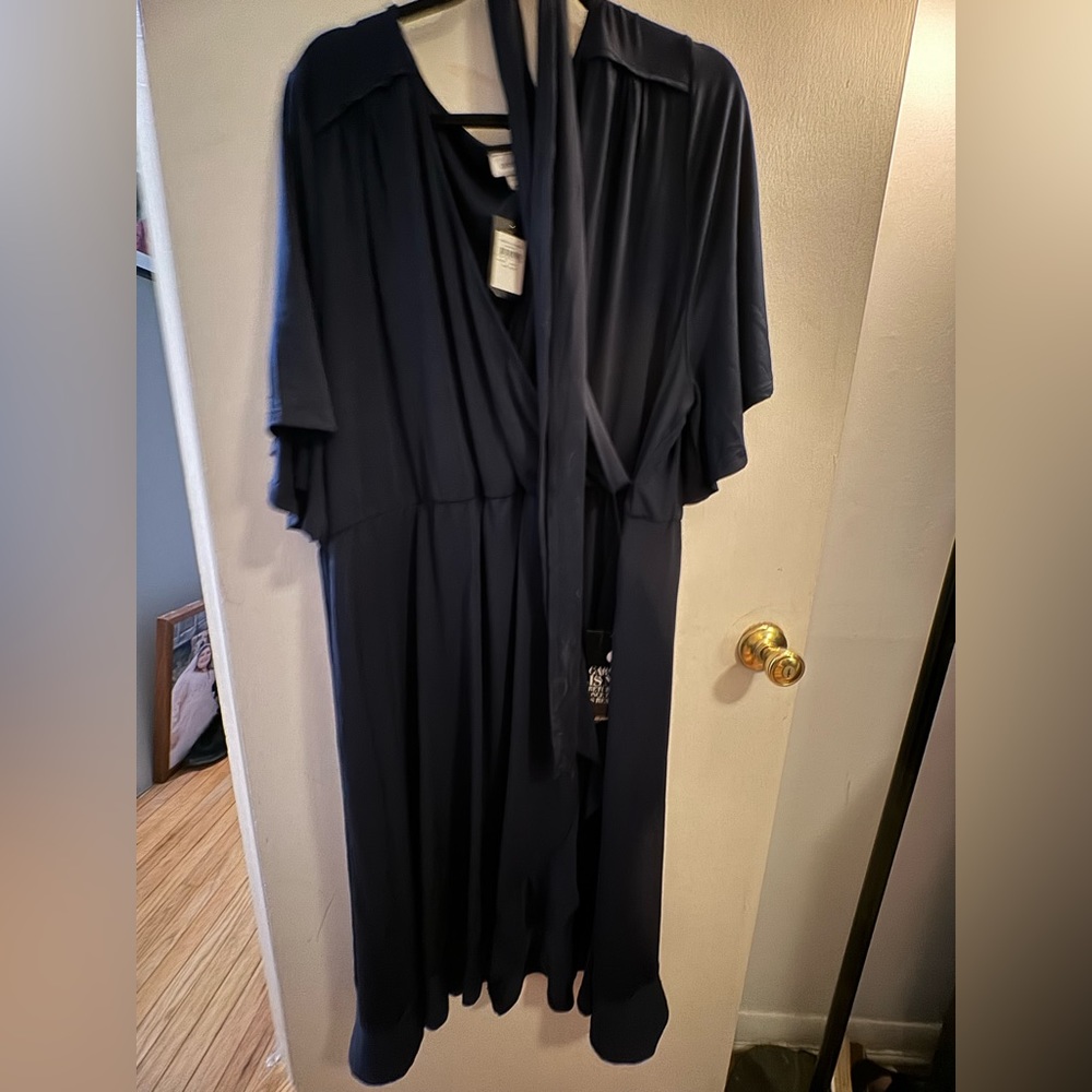 Navy Wrap Dress